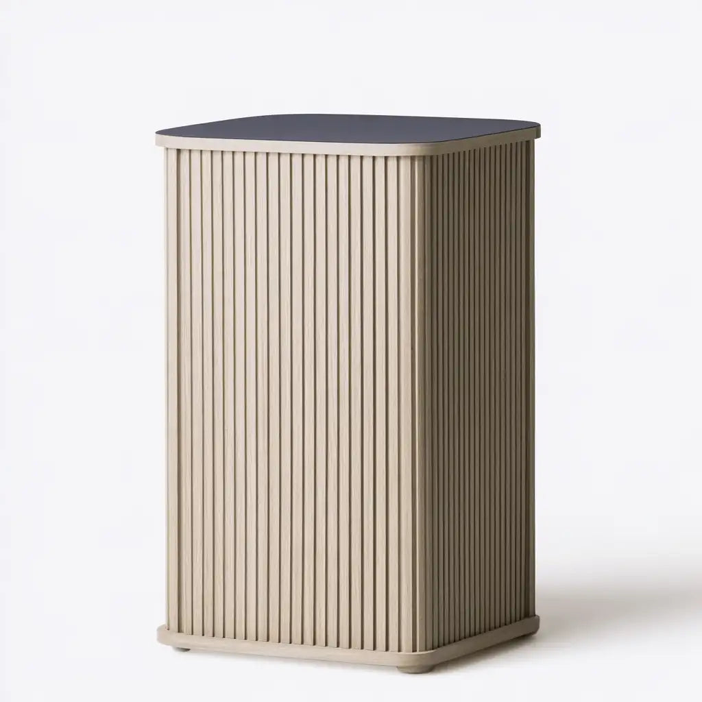 Mobile contenitore dal design essenziale, beige, per la casa