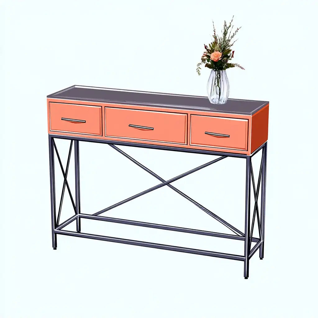 Credenza dal profilo contemporaneo, marrone e bianco, per la casa