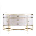 Credenza dal profilo contemporaneo, beige e bianco, per la casa
