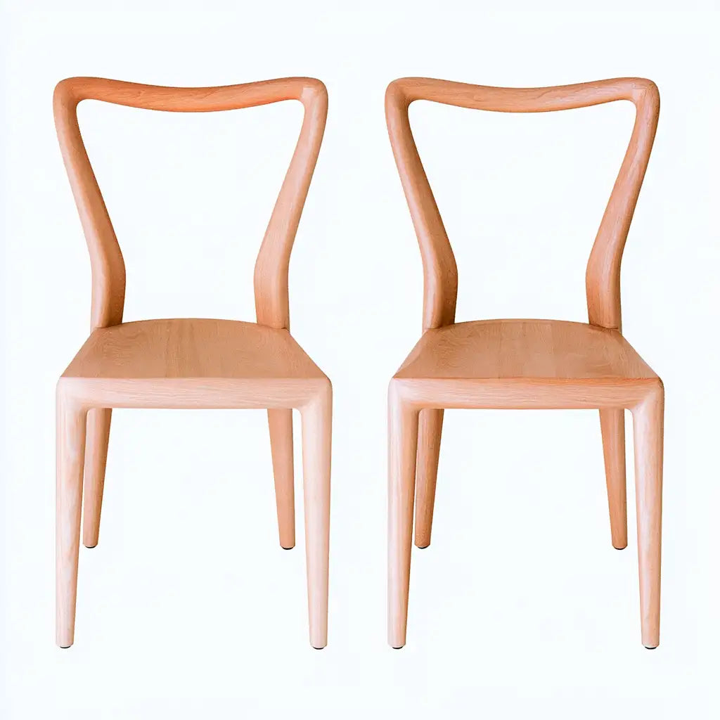 Set di sedie dalle linee moderne, marrone, per la casa